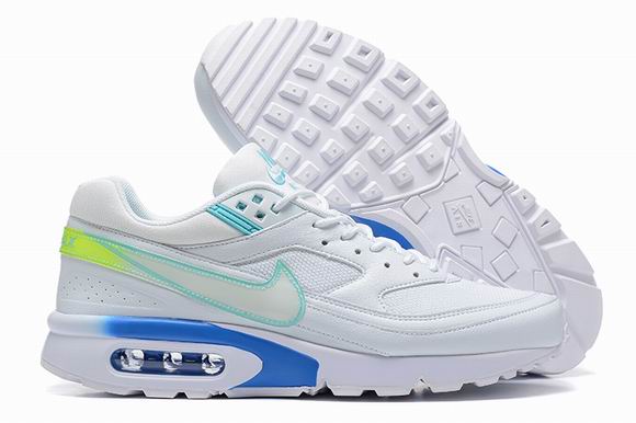 Nike Air Max BW Men's Shoes White Bue Green-22 - Click Image to Close